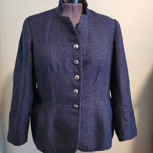 Coldwater Creek 20-22 Blue Tweed Blazer